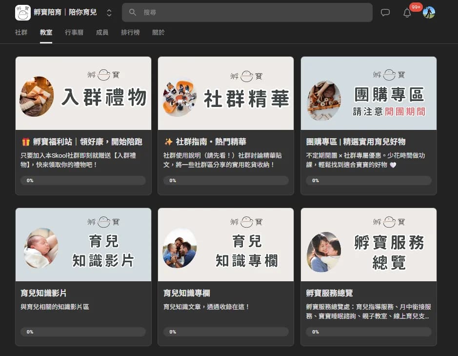 孵寶陪育社群：社群精華
